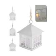 Lanterna Deco Metal Branco Casa | Jardim - nacloset