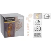 Grinalda de Luzes LED Lifetime Basics Bolas Branco quente 90 cm Casa | Jardim - nacloset 2