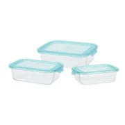 Conjunto de 3 Lancheiras Excellent Houseware Cristal Cozinha | Gourmet - nacloset