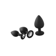 Plug Anal Dream Toys Fantasstic Preto 3 Peças Consoladores - nacloset