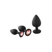 Plug Anal Dream Toys Fantasstic Preto 3 Peças Consoladores - nacloset