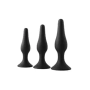 Plug Anal Dream Toys Fantasstic Preto 3 Peças Consoladores - nacloset