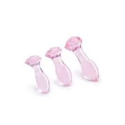 Plug Anal Dream Toys Glaze Cor de Rosa 3 Peças Consoladores - nacloset 2
