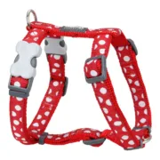 Arnês para Cães Red Dingo Style Vermelho Branco Lunares 25-39 cm Animais de Estimação - nacloset