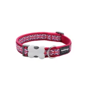 Coleira para Cães Red Dingo Union Jack 20-32 cm Vermelho Animais de Estimação - nacloset 2