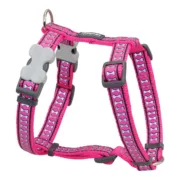 Arnês para Cães Red Dingo Osso Refletor 46-76 cm Fúcsia Animais de Estimação - nacloset