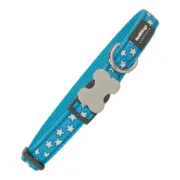 Coleira para Cães Red Dingo Style Turquesa Estrelas (2,5 x 41-63 cm) Animais de Estimação - nacloset