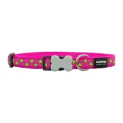 Coleira para Cães Red Dingo Stars 20-32 cm Cor de Rosa Vermelho Animais de Estimação - nacloset