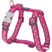 Arnês para Cães Red Dingo STYLE STARS LIME ON HOT PINK 45-66 cm 36-59 cm Animais de Estimação - nacloset