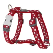 Arnês para Cães Red Dingo Style Vermelho Estrela Branco 46-76 cm Animais de Estimação - nacloset