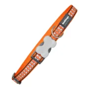 Coleira para Cães Red Dingo Refletor Ossos Laranja (1,5 x 24-36 cm) Animais de Estimação - nacloset