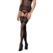 Meias de Liga Obsessive Letica Preto S/M Lingerie e Roupa Interior - nacloset