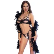 Conjunto de Lingerie Chilirose Preto L 2 Peças Cuequinhas e tangas - nacloset