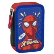 Estojo Triplo Spider-Man Azul 12,5 x 6,5 x 19,5 cm Estojo 3 Compartimentos - nacloset