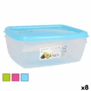 Lancheira Retangular com Tampa Dem 5 L Retangular 29,5 x 21,5 x 11,7 cm (8 Unidades) A Preço de Revenda - nacloset