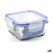 Lancheira Hermética Borgonovo Superblock Quadrado 12 x 12 x 6 cm (12 Unidades) A Preço de Revenda - nacloset