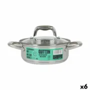 Caçarola com Tampa de Vidro Quttin Caesar Aço ø 18 x 7 cm (6 Unidades) A Preço de Revenda - nacloset