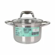 Panela com Tampa de Vidro Quttin Caesar Aço ø 18 x 12,5 cm (6 Unidades) A Preço de Revenda - nacloset 2
