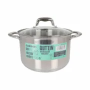Panela com Tampa de Vidro Quttin Caesar Aço ø 24 x 15,5 cm (4 Unidades) A Preço de Revenda - nacloset 2