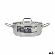 Caçarola com Tampa Quttin Hotel Aço ø 22 x 8 cm (4 Unidades) A Preço de Revenda - nacloset