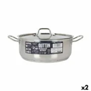 Caçarola com Tampa Quttin Hotel Aço Ø 28 x 11 cm (2 Unidades) A Preço de Revenda - nacloset