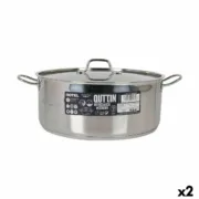 Caçarola com Tampa Quttin Hotel Aço ø 34 x 13 cm (2 Unidades) A Preço de Revenda - nacloset