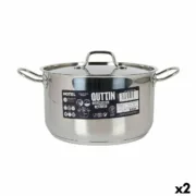 Caçarola com Tampa Quttin Hotel Aço ø 26 x 15 cm (2 Unidades) A Preço de Revenda - nacloset