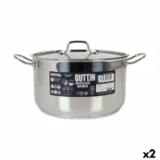 Caçarola com Tampa Quttin Hotel Aço ø 28 x 16 cm (2 Unidades) A Preço de Revenda - nacloset
