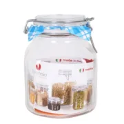 Frasco Borgonovo Hermético Transparente Cristal 2L 13 x 13 x 17,5 cm (6 Unidades) A Preço de Revenda - nacloset 2