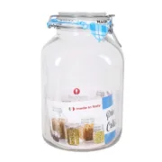 Frasco Borgonovo Hermético Transparente Cristal 4,25 L 14,5 x 14,5 x 26 cm (6 Unidades) A Preço de Revenda - nacloset 2