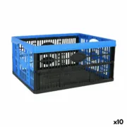 Caixa Dobrável com Alças Tontarelli Voilà Azul 47,5 x 35 x 23,6 cm (10 Unidades) A Preço de Revenda - nacloset
