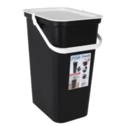 Caixote de Lixo para Reciclagem Tontarelli Moda Branco Preto 24 L (6 Unidades) A Preço de Revenda - nacloset 2