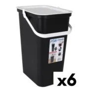 Caixote de Lixo para Reciclagem Tontarelli Moda Branco Preto 24 L (6 Unidades) A Preço de Revenda - nacloset