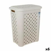 Cesto da Roupa Tontarelli Arianna Com tampa Bege 37,5 x 27,5 x 47 cm (6 Unidades) A Preço de Revenda - nacloset