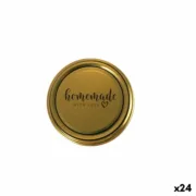 Conjunto de tampas Sarkap Homemade Dourado 6 Peças 6,6 x 0,8 cm (24 Unidades) A Preço de Revenda - nacloset