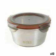 Lancheira Hermética Quttin Redonda Aço inoxidável Prateado 300 ml Aço (12 Unidades) A Preço de Revenda - nacloset
