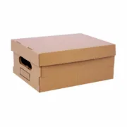 Caixa de Armazenagem com Tampa Confortime Cartão 30 x 22,5 x 12,5 cm (12 Unidades) A Preço de Revenda - nacloset 2