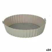 Cesto de Silicone Dobrável para Fritadeiras de Ar Quttin Redondo 20 x 20 x 4,5 cm (24 Unidades) A Preço de Revenda - nacloset
