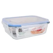 Lancheira Hermética Quttin Transparente Retangular 1L (6 Unidades) A Preço de Revenda - nacloset 2
