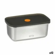 Lancheira Hermética Quttin Aço inoxidável Retangular 1 L (12 Unidades) A Preço de Revenda - nacloset