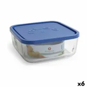 Lancheira Borgonovo   Quadrado Azul 3,2 L (6 Unidades) A Preço de Revenda - nacloset