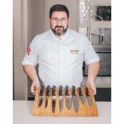 Faca de Cozinha Quttin Santoku Black 17 cm (24 Unidades) Cozinha | Gourmet - nacloset 2