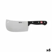 Cutelo de Cozinha Quttin Sybarite Preto Prateado 17,5 cm (6 Unidades) A Preço de Revenda - nacloset