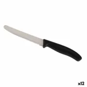 Conjunto de Facas Quttin Preto Prateado 6 Peças 21,2 cm (12 Unidades) Conjuntos de Facas - nacloset