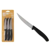 Conjunto de Facas para Carne Quttin Preto Prateado 6 Peças (12 Unidades) Conjuntos de Facas - nacloset 2