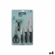 Conjunto de Cozinha Quttin Nero Preto 5 Peças (4 Unidades) A Preço de Revenda - nacloset