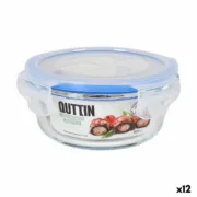 Lancheira Redonda com Tampa Quttin Transparente 400 ml Ø 13,5 x 6 cm (12 Unidades) A Preço de Revenda - nacloset