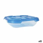 Conjunto de Lancheiras Tontarelli Nuvola 500 ml Azul Quadrado 4 Peças (12 Unidades) A Preço de Revenda - nacloset