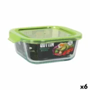 Lancheira Quadrada com Tampa Quttin Verde 750 ml (6 Unidades) A Preço de Revenda - nacloset