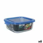 Lancheira Hermética Quttin Azul Transparente 750 ml (6 Unidades) A Preço de Revenda - nacloset